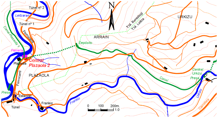 mapa central y canal