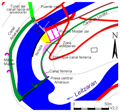 Croquis de los restos