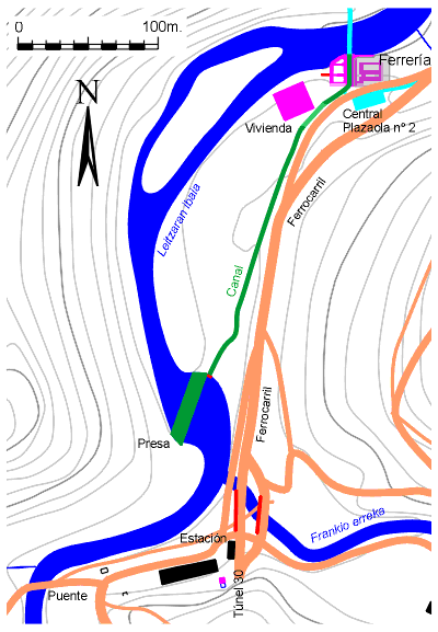 Situación de la ferrería de Plazaola