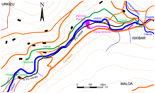mapa central y canal