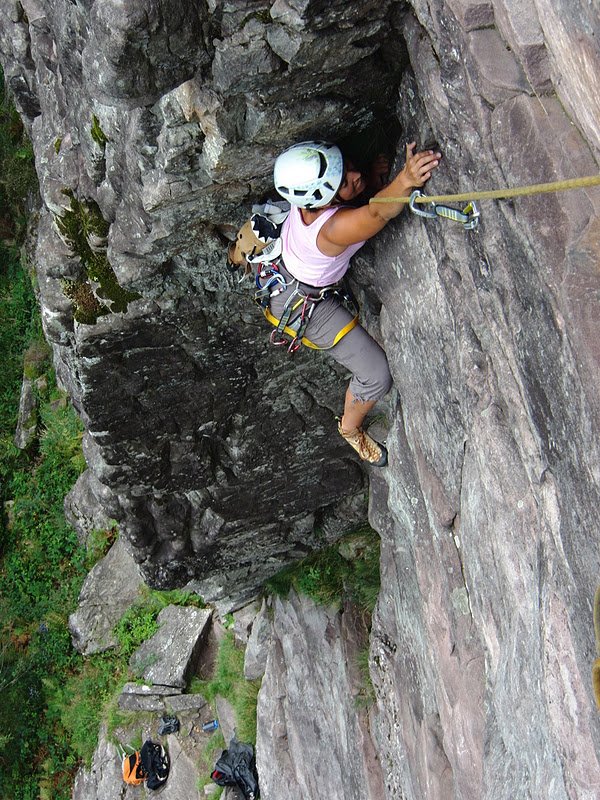 Escalando en Amasaola - 2