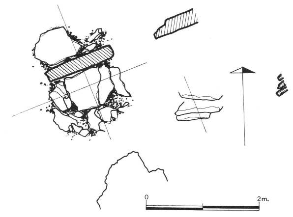 Plano del dolmen de Basaburu