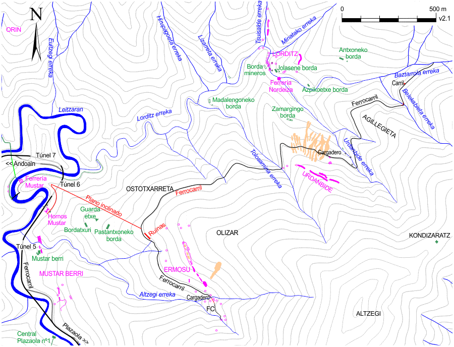 Plano del ferrocarril de Lorditz