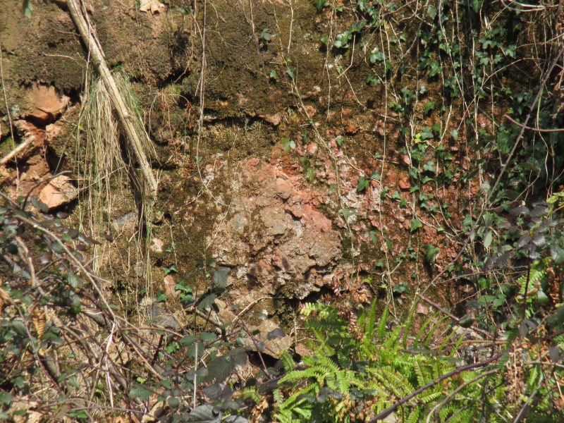 Karobi de Azaritokieta. Detalle de la pared del fondo.