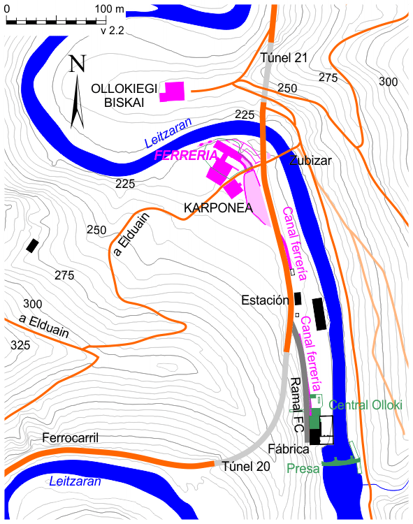 Plano zona de Olloquiegui