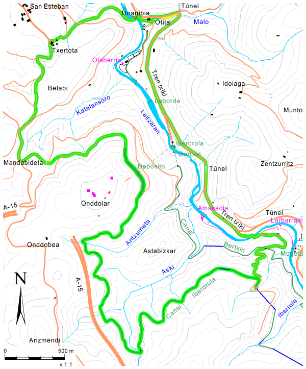 Plano del recorrido PR-Gi 161