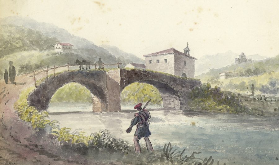 Puente de Santa Cruz en 1837